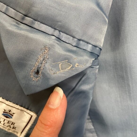 Peter Millar Sport Coat‎ Mens 42R Black Wool Suit Jacket Blazer Single Breasted - Picture 5 of 12